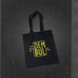 Torba parciana czarna Ziembul logo fluo